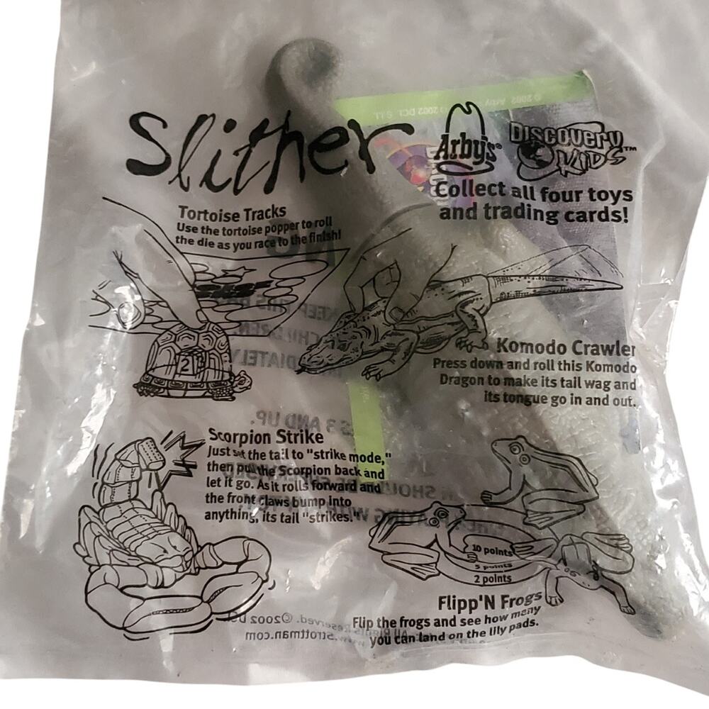 2002 Arbys Discovery Kids Slither Komodo Crawler New in Package